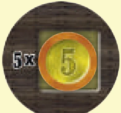 25 Francs coin with multiplier token