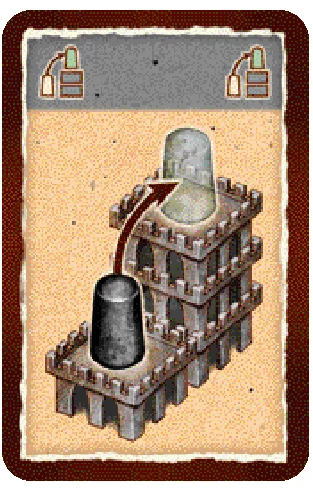 Action card: Jump knight two levels up