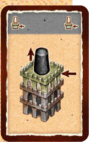 Action card: Place tower block under knight