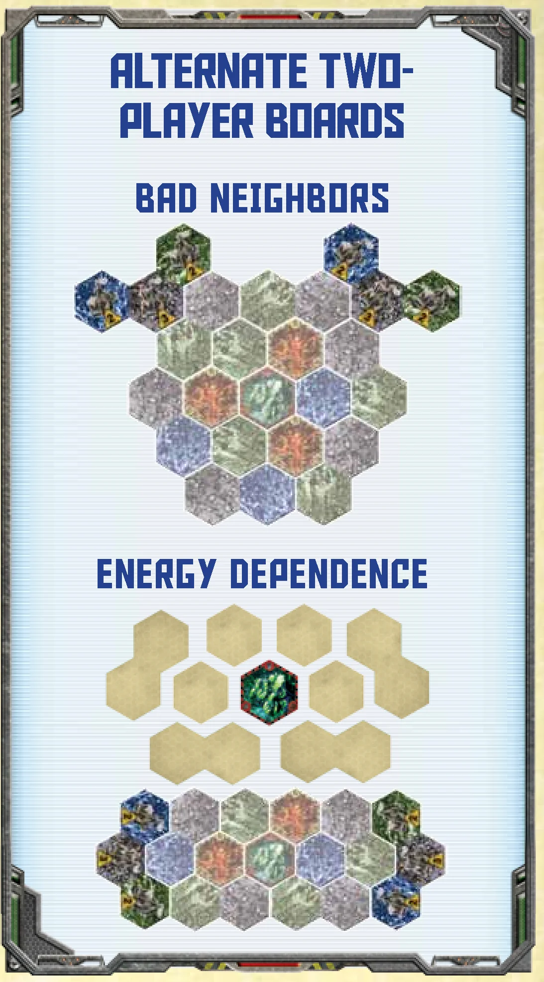 Alternate Two-Player Boards Setup Diagrams