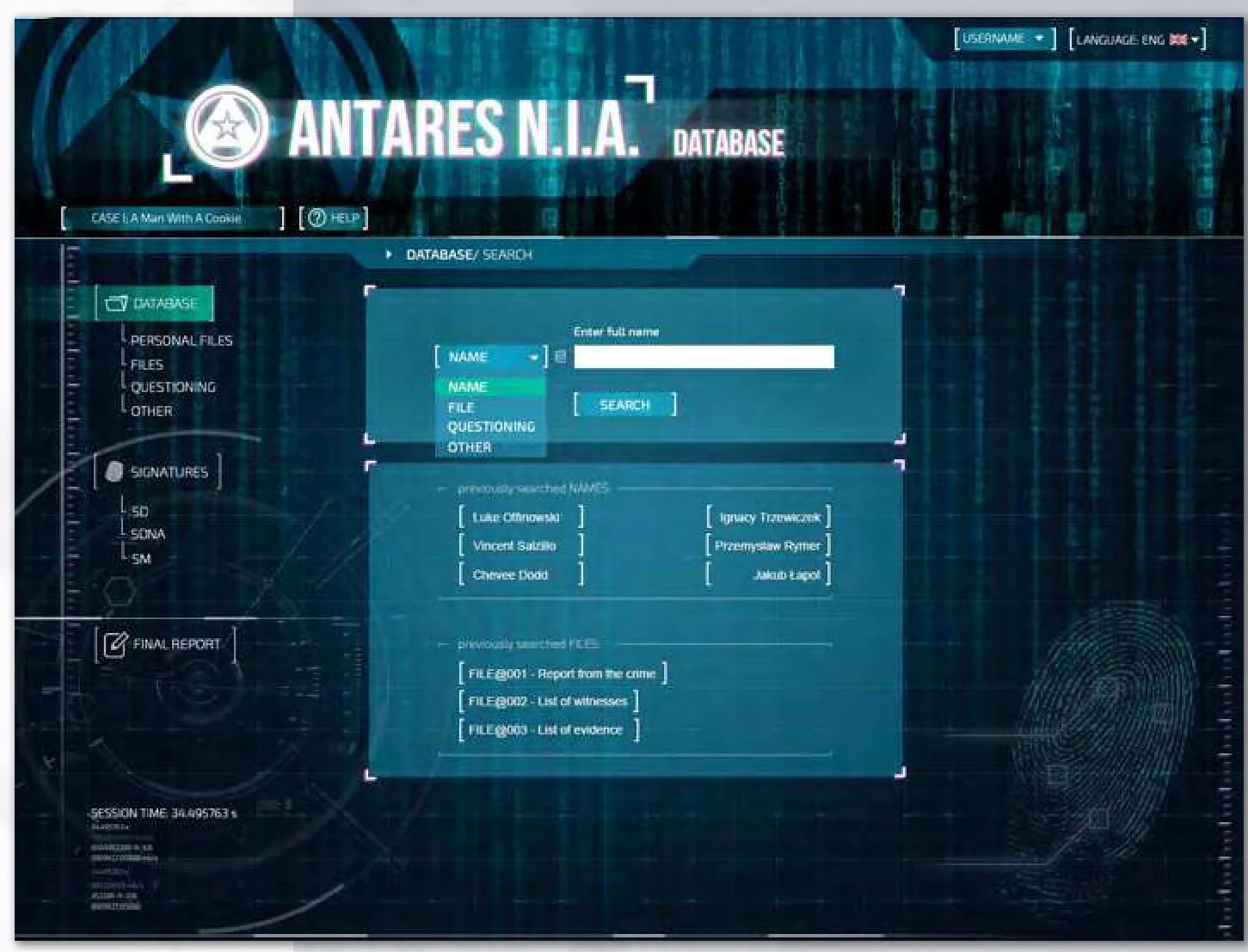Antares Database Interface