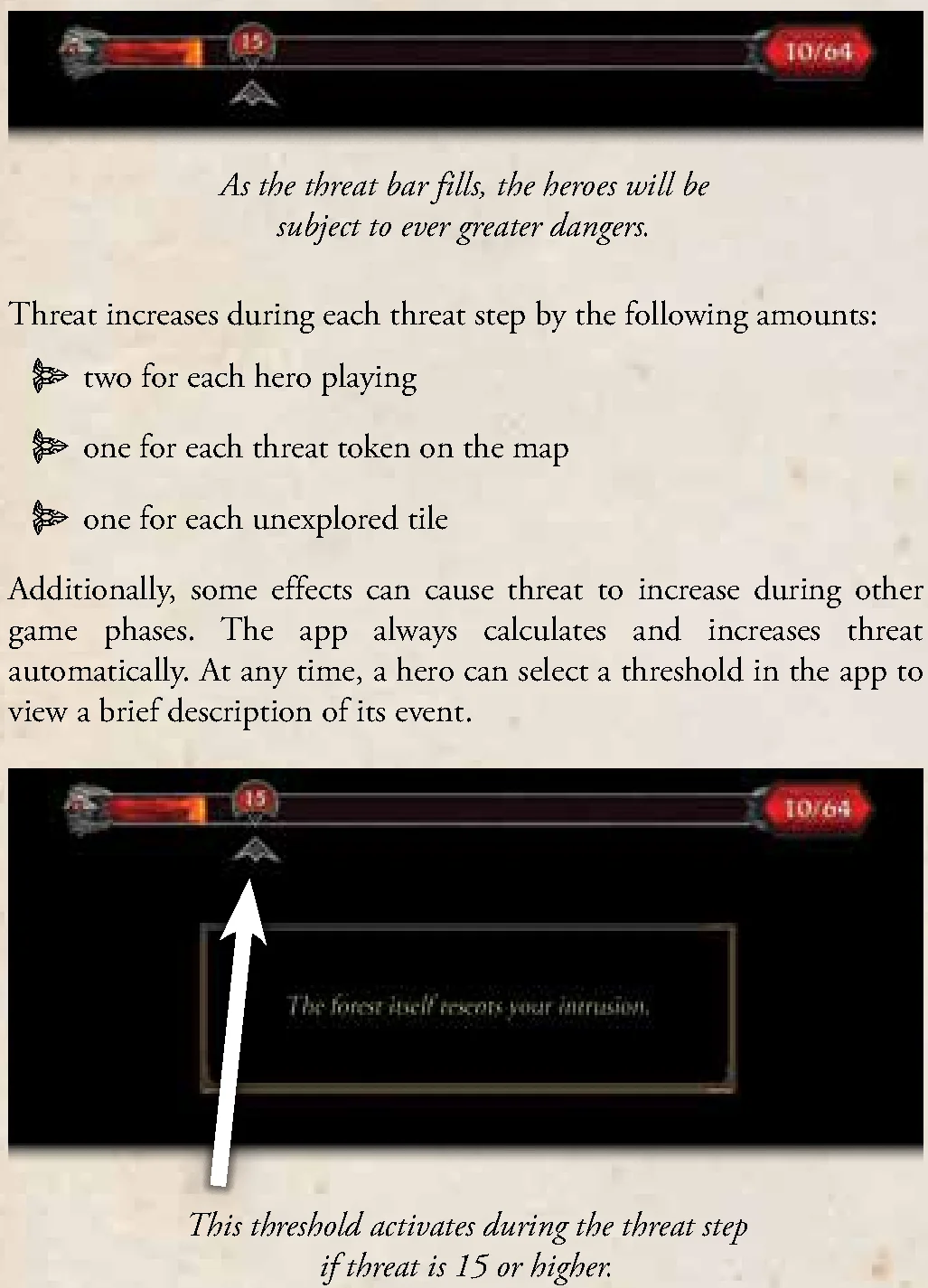 App Threat Bar and Threshold Details