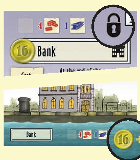 Bank card illustrating padlock and plus symbol