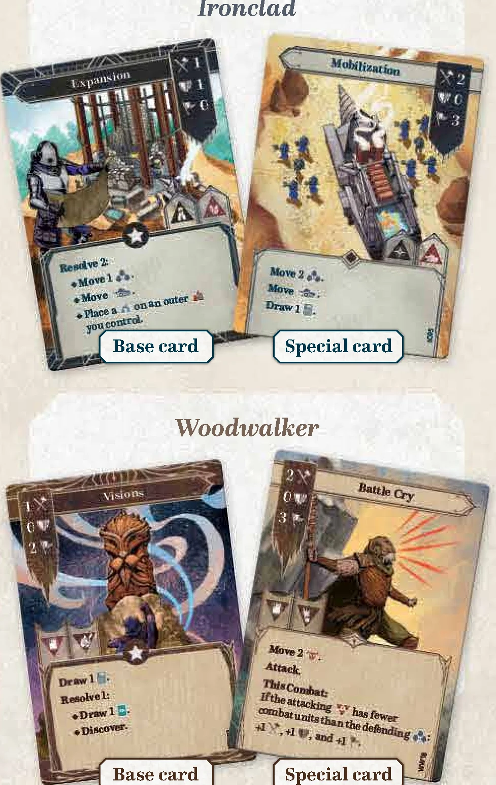 Base and Special Cards Comparison