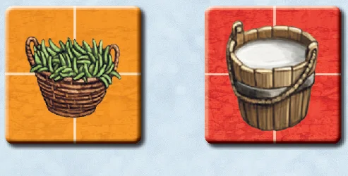 Beans and milk double-sided tile