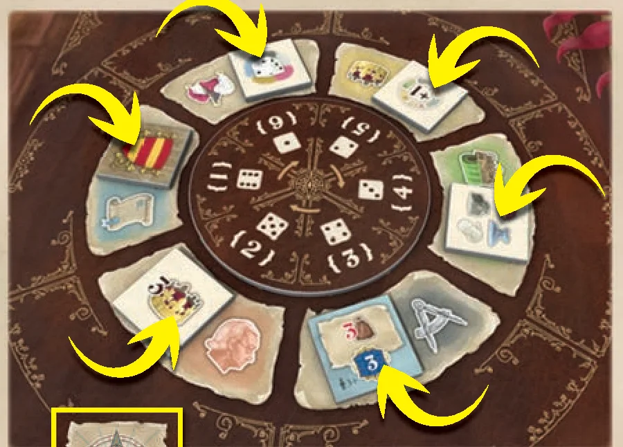 Bonus tiles on Action tiles