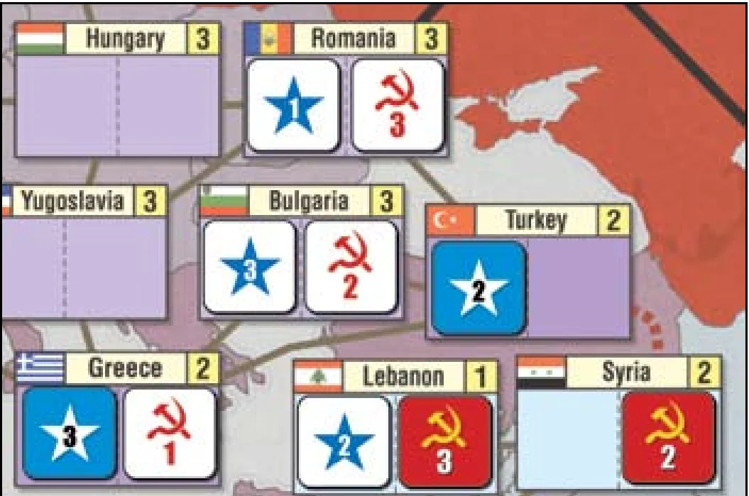 Borders and Influence Example in Middle East and Eastern Europe