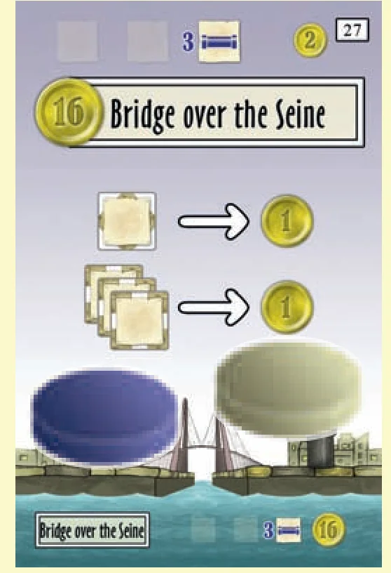 Bridge over the Seine building card
