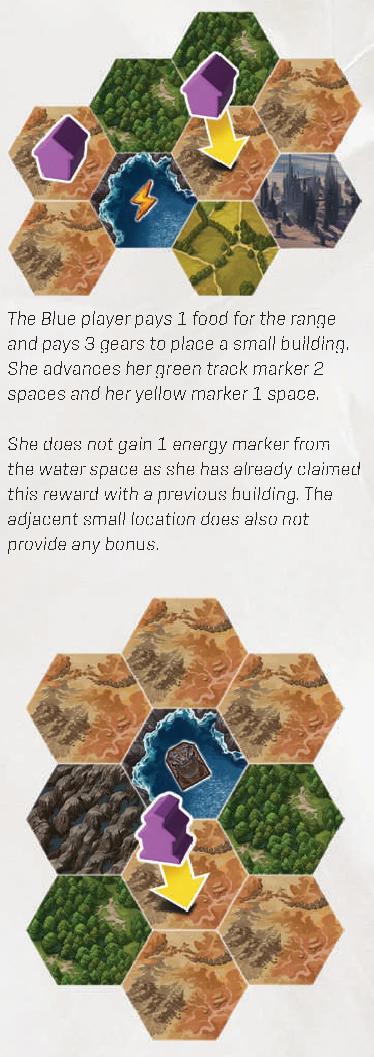 Building examples and terrain adjacency