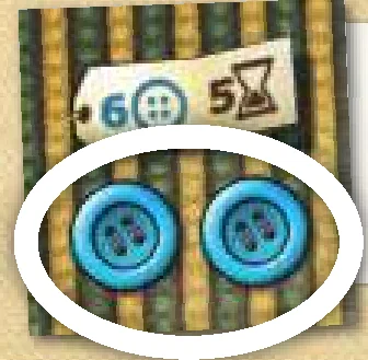 Button income depicted on patch