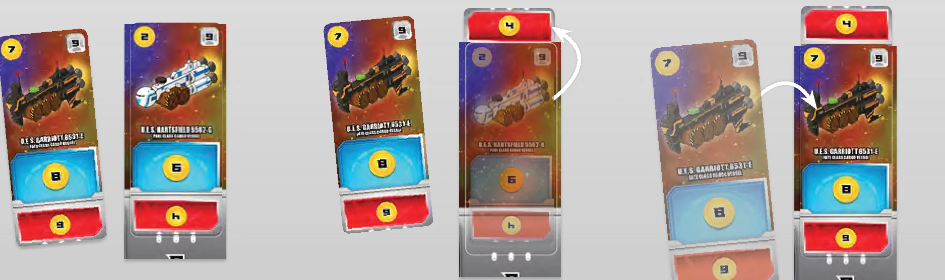 Buying and placing a card sequence illustration