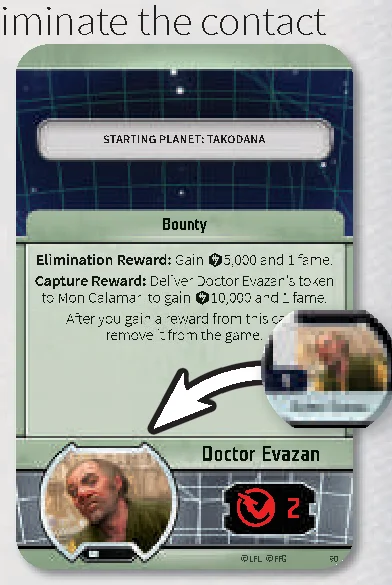 capturing a contact on a bounty card
