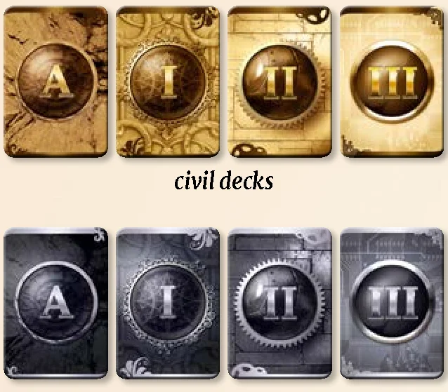 Card Deck Backs (Civil and Military)