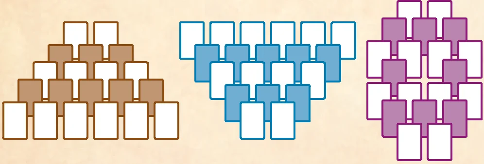 Card layout structures for Age I, Age II, and Age III