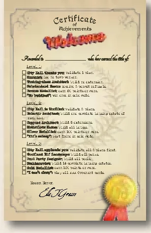 Certificate of achievements