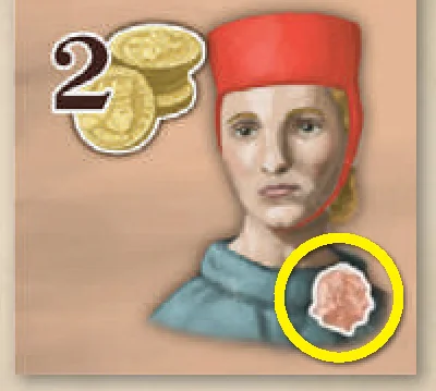 Character tile showing action type