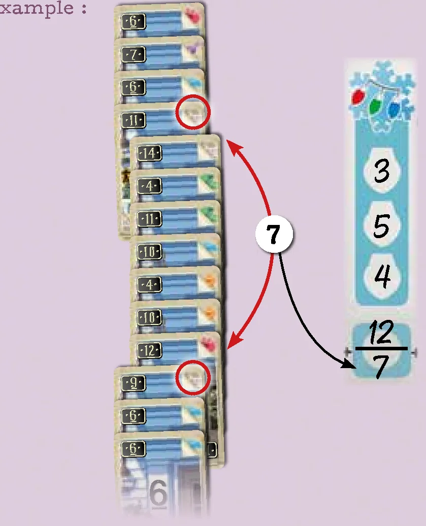 Christmas Lights AAA solo mode card stack example