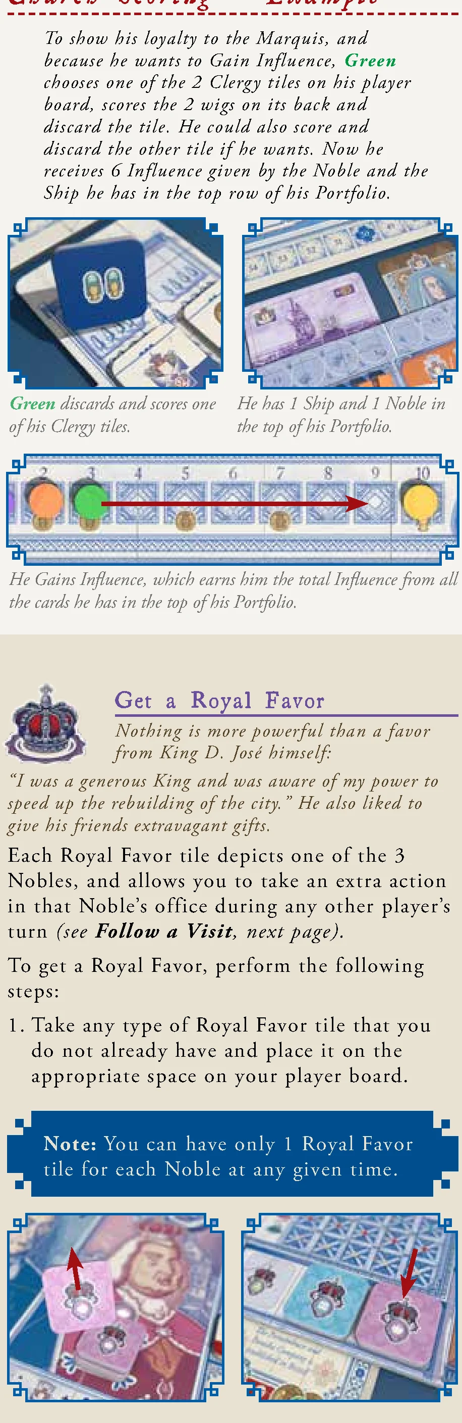 Church Scoring Example and Royal Favor