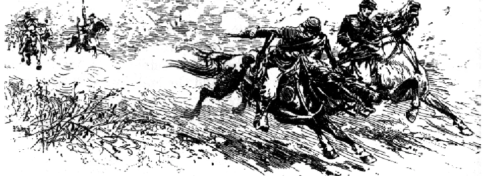 Civil War Cavalry Bugler and Troops Artwork