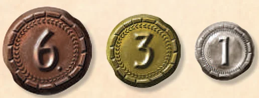Coins of values 6, 3, and 1