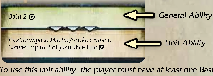 Combat Card Anatomy General and Unit Abilities