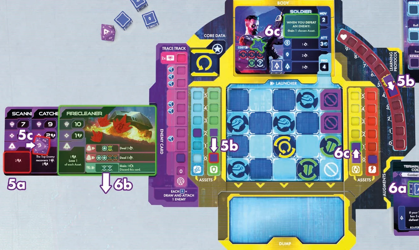 Combat Example Step 5 - Enemy attacks player