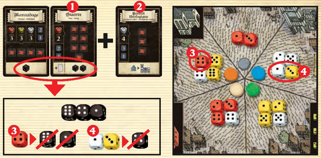 Combating black dice example