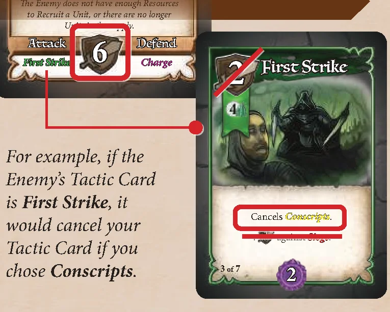Compass Movement and Battle Cards Solo Example