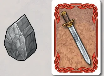 Consolation stone and long sword
