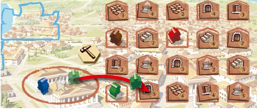 Construction tile collection and bonus action