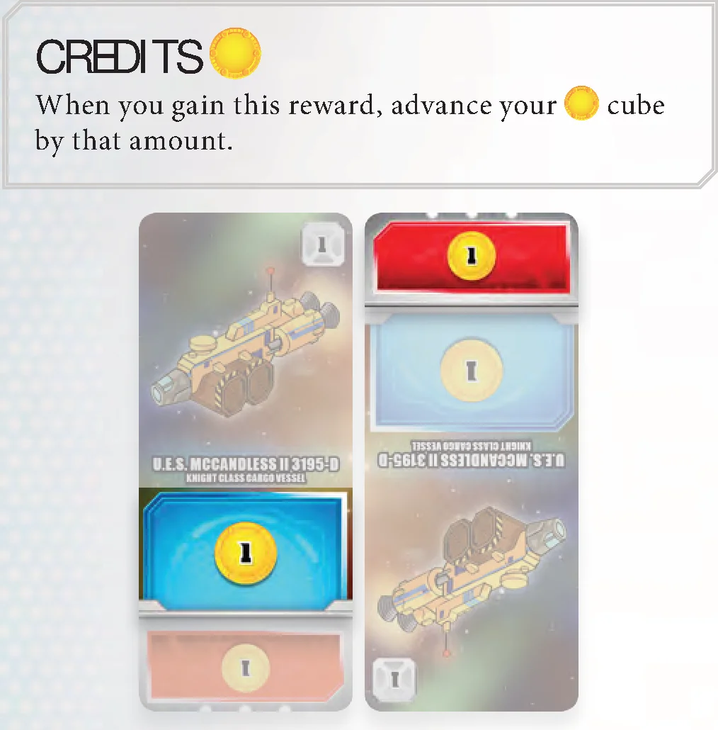 Credits reward card example