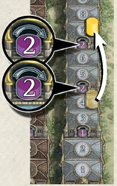 Cult track power advancement example