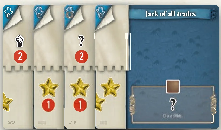 Drawn cards for compound fight action