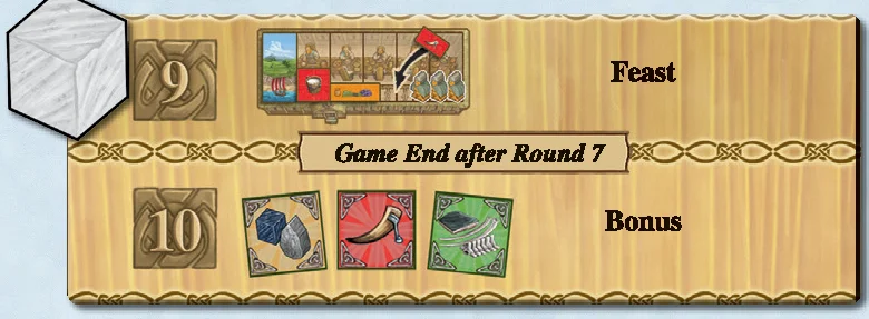 End of game after round 7 feast marker