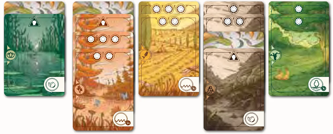 End of game scoring example with Fertility Zone and Big Trees