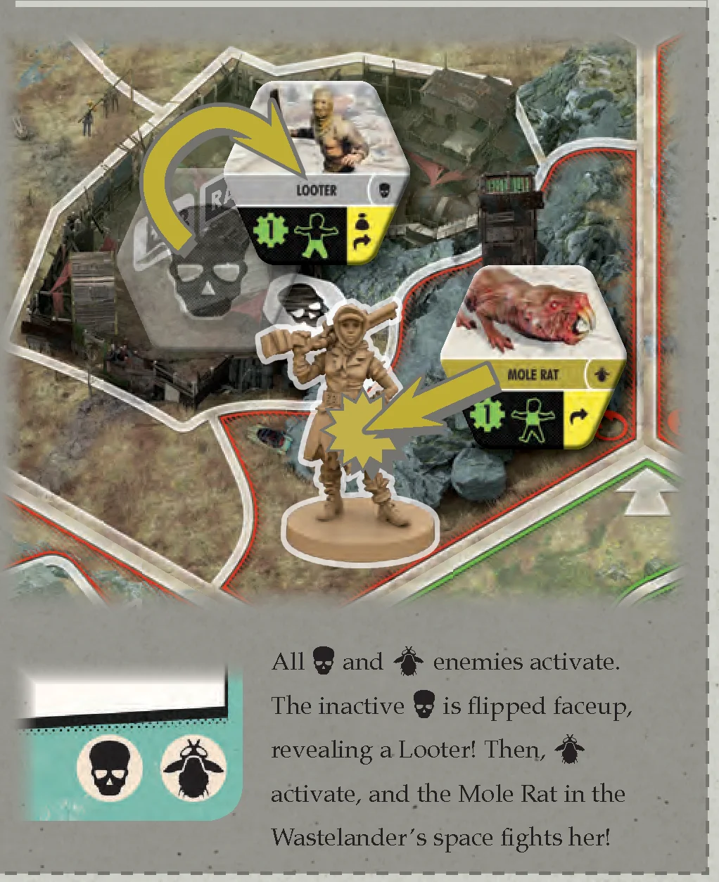 Enemy activation example diagram