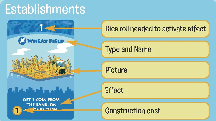Establishment card anatomy