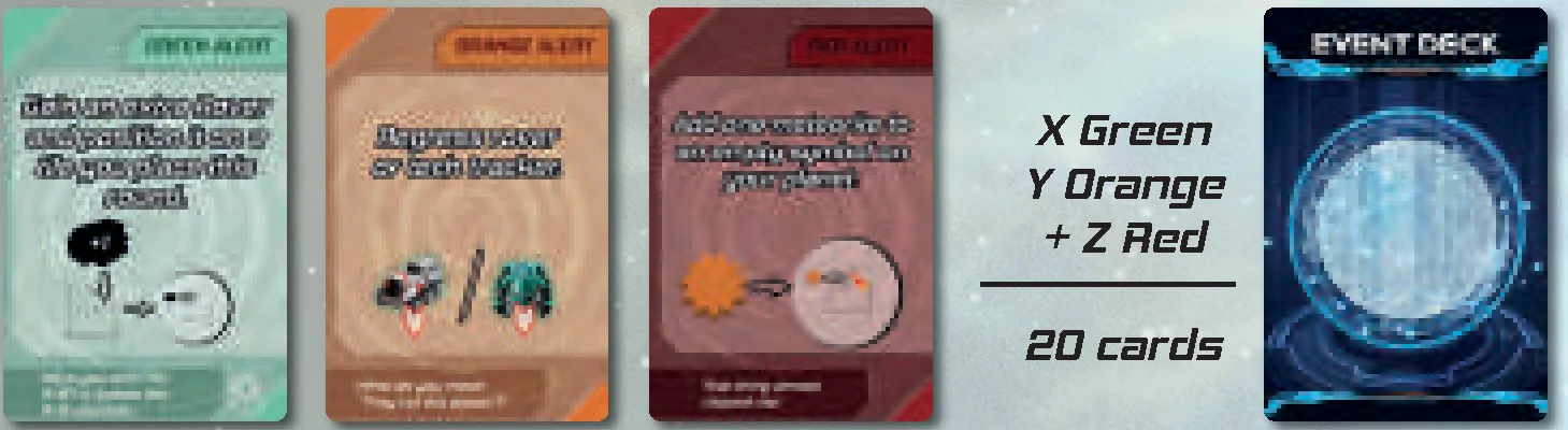 event deck cards composition