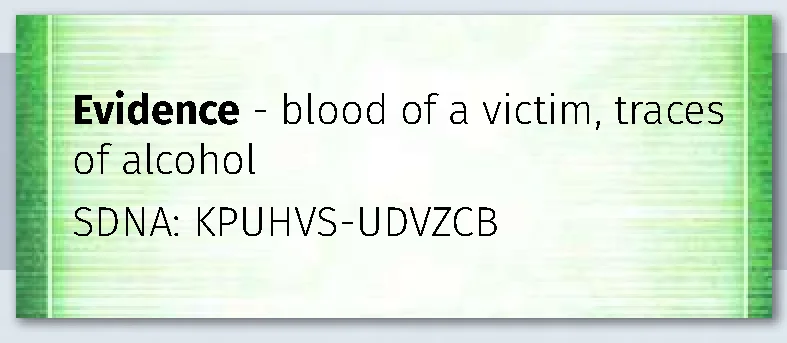 Evidence Signature Sample Card