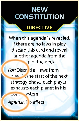 Example Agenda Card: New Constitution Directive