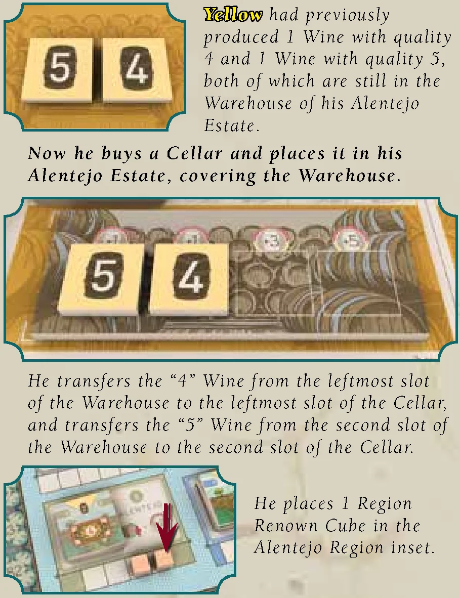 EXAMPLE: Cellars Action - Upgrading Warehouse to Cellar