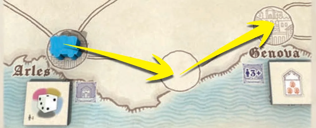 Example: Merchant moves from Arles to Genova