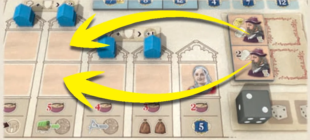 Example: Moving character tiles to building rooms