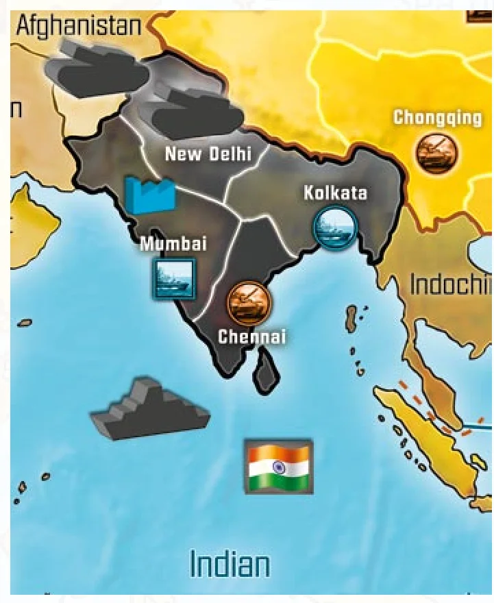 Example of a rail transport across India