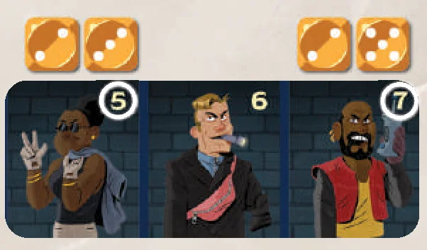 Example of boss and other players choosing gang members to activate
