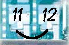 Example of consecutive numbers connecting with lights