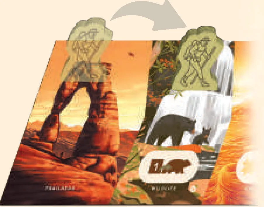 Example of hiker movement along the trail