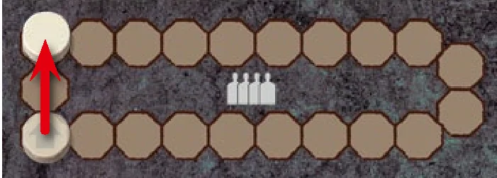 Example of moving time marker
