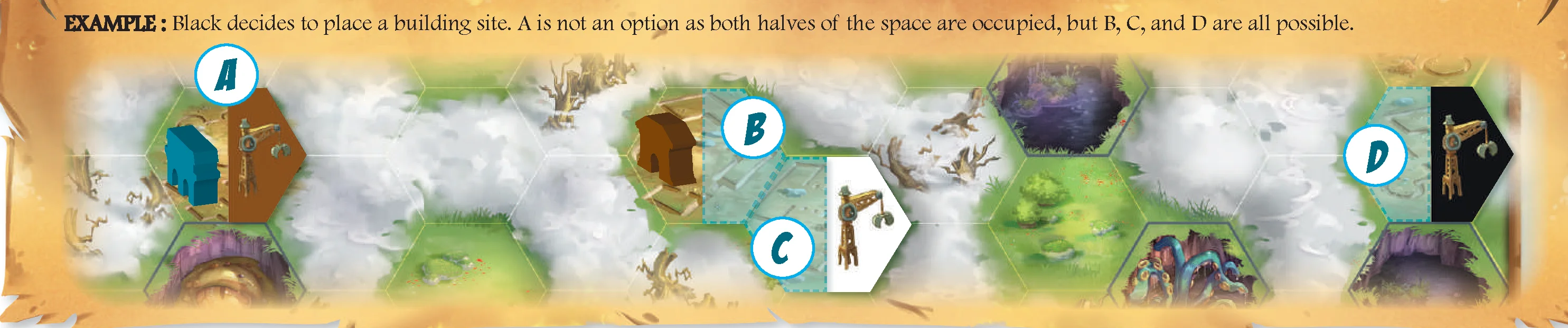 example of placing a building site