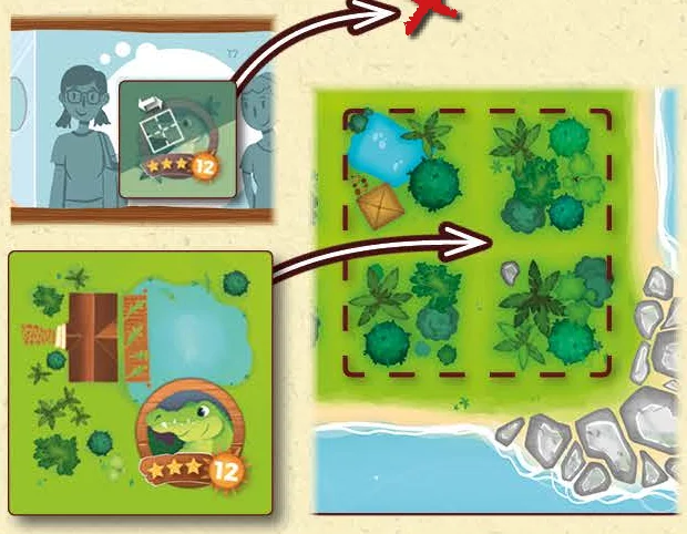 Example of placing a large venue token